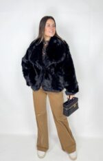 Giacca Ecopelliccia Nera - immagine 2