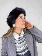 Fascia per capelli in eco pelliccia Clara - immagine 2