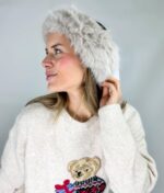 Fascia per capelli in eco pelliccia Clara