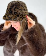 Cappello Bucket Leopard Teddy