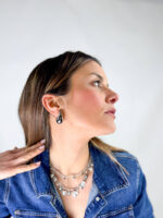 Orecchini a forma di goccia tipo bottega veneta