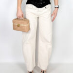 Pantaloni Jeans Balloon Beige