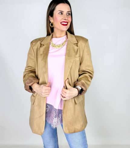Blazer scamosciato oversize