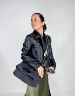 Borsa da donna versatile in denim. Stilosa.