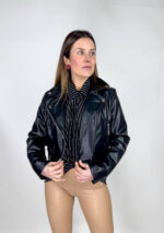 Giacca Modello chiodo in morbida ecopelle, da donna. Grintosa.