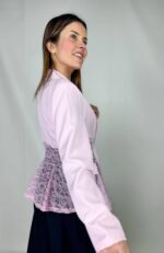 Giacca elegante pizzo semi-trasparente primaverile ed estivo