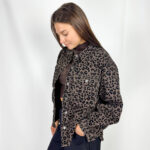 Giacca Leopard Velvet Oversize