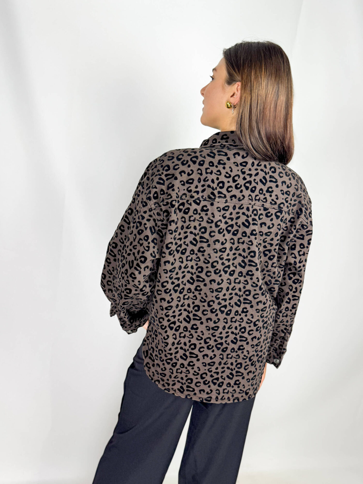 Giacca Leopard Velvet Oversize - immagine 3